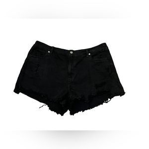 Aerie Frayed Hem Denim Shorts XL
